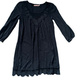 Y2K Vintage Juicy Couture Navy Crochet Cotton Dress size M